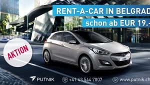 Putnik Travel: Bei uns Rent-a-Cars in Belgrad schon ab CHF 19.-!